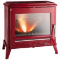 Estufa invicta modena esmaltada rojo